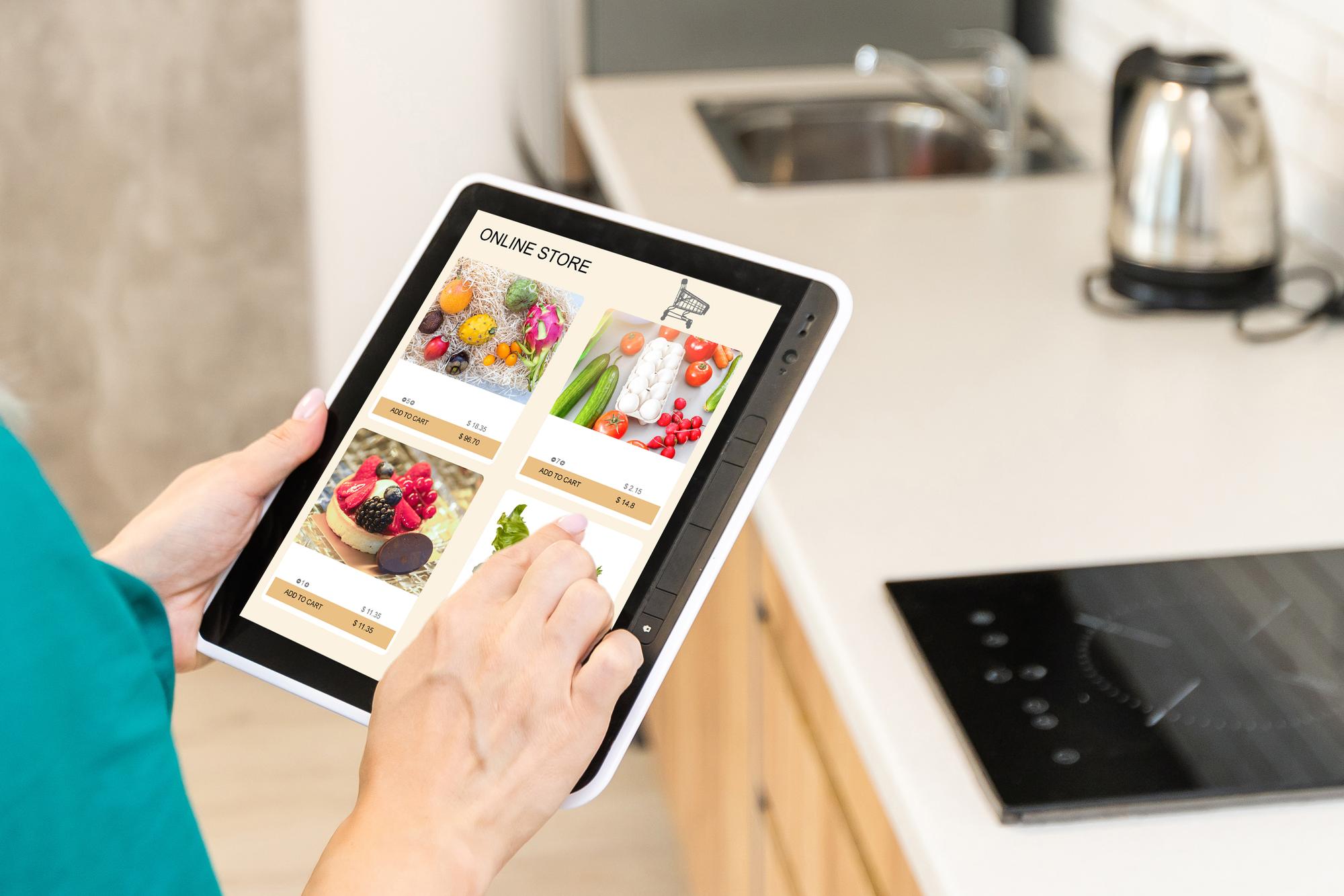 display of pricing plans on a tablet
